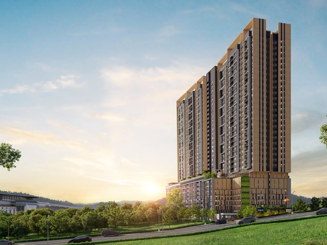 D'Evia Residences facade at Kwasa Damansara