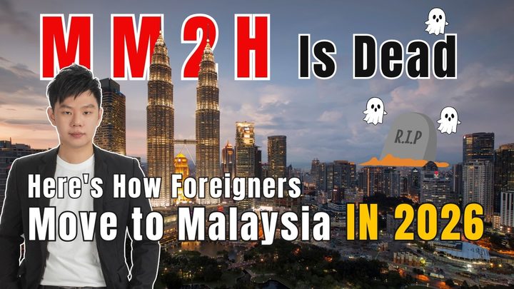 Winson Teo in front of the KL skyline for his video on how foreigners move to Malaysia in 2026