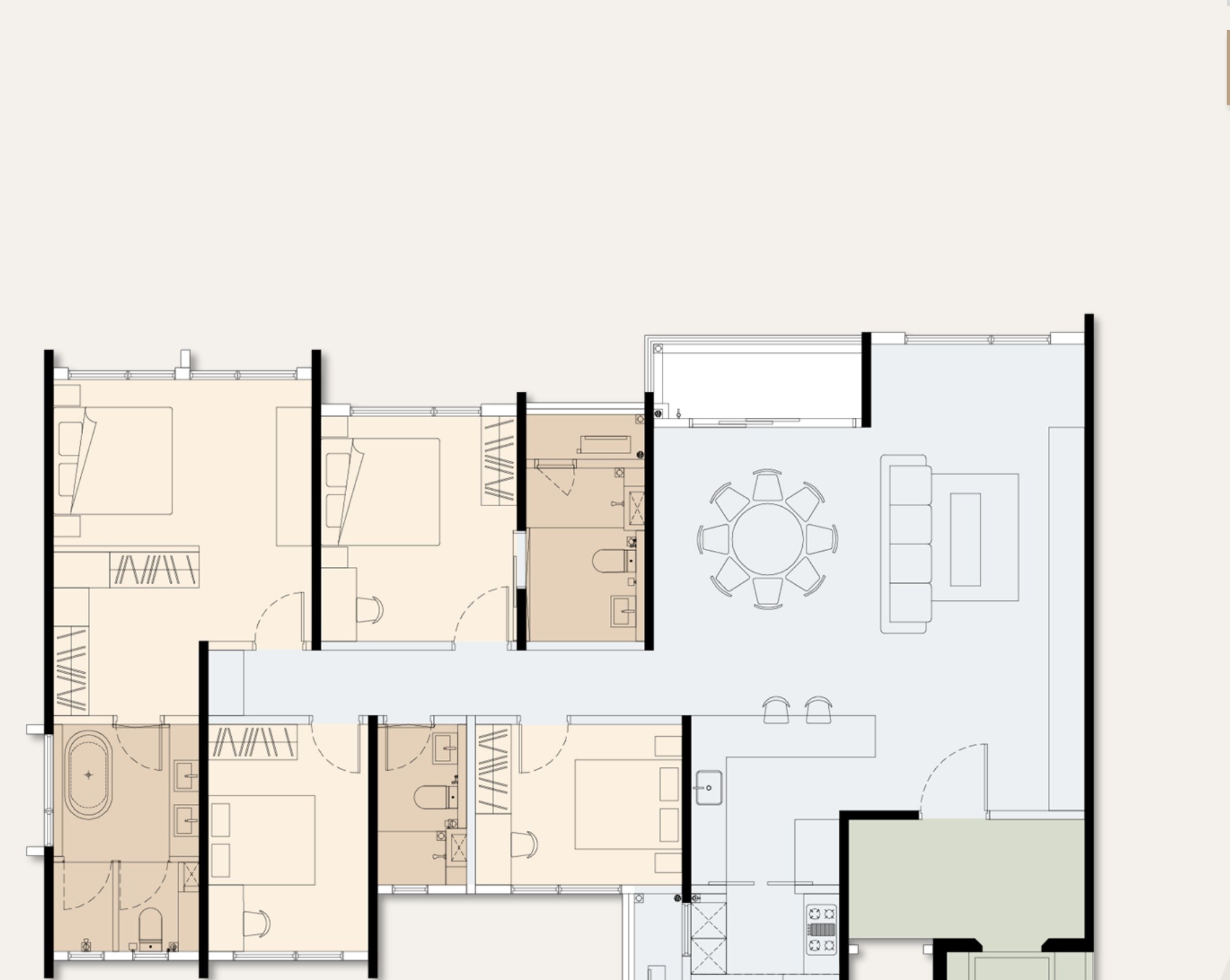 Accent Petaling Jaya Type A floor plan, 1,880 sq.ft., 4 bedrooms