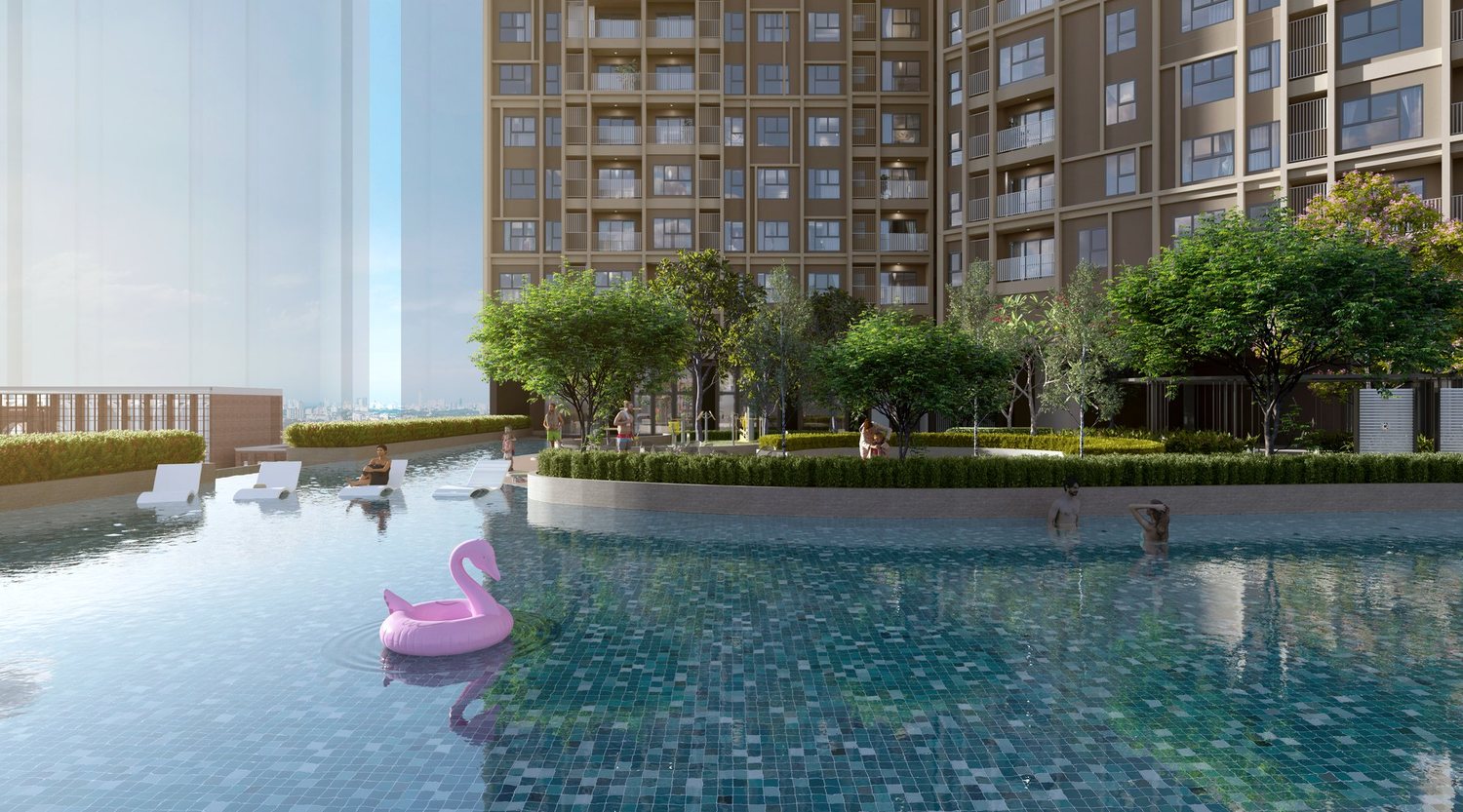 Aldenz Oasis pool and deck by day, The Aldenz Damansara Perdana