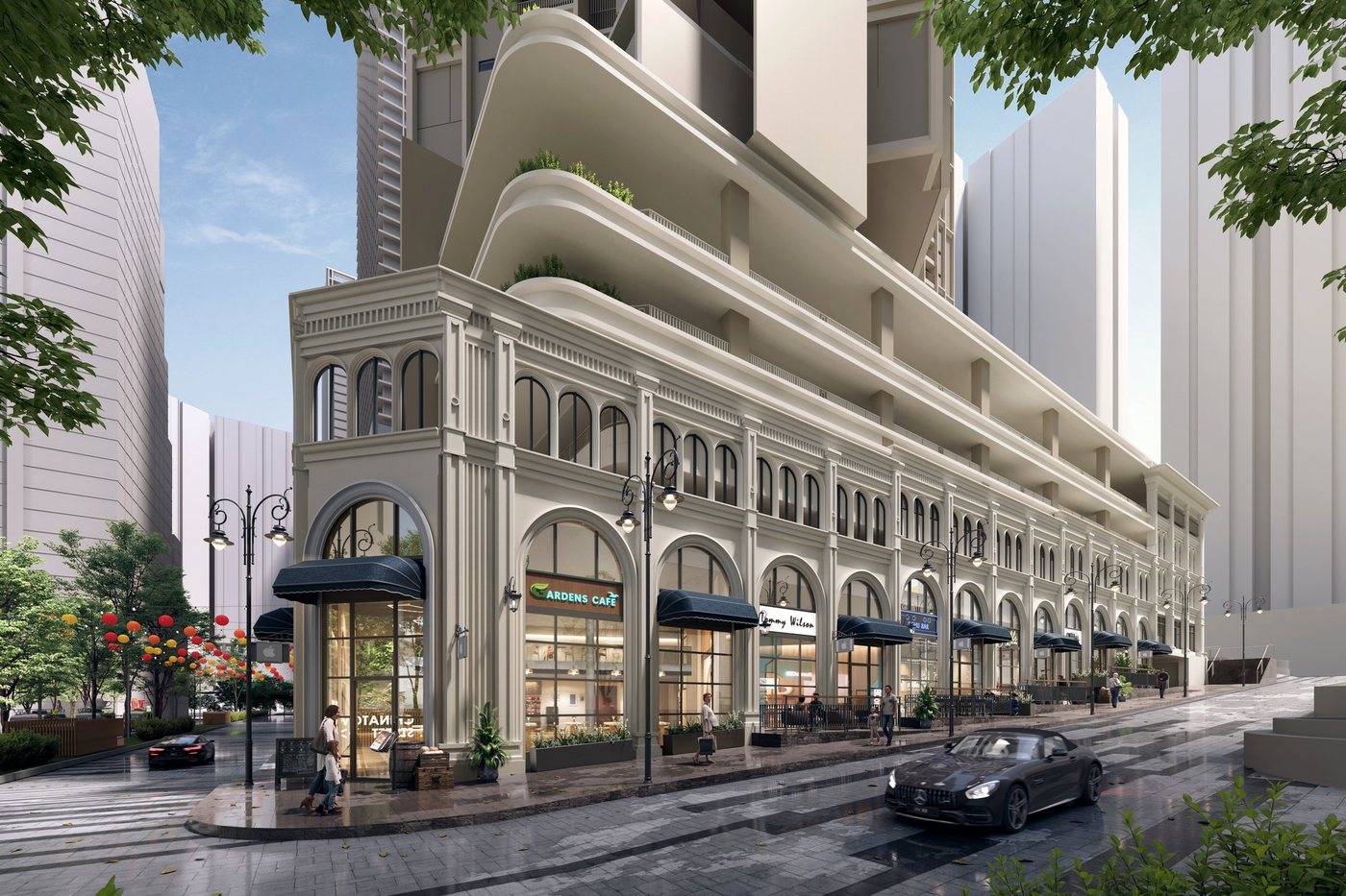 Colonial shophouse row at The Aldenz Damansara Perdana, artist's impression
