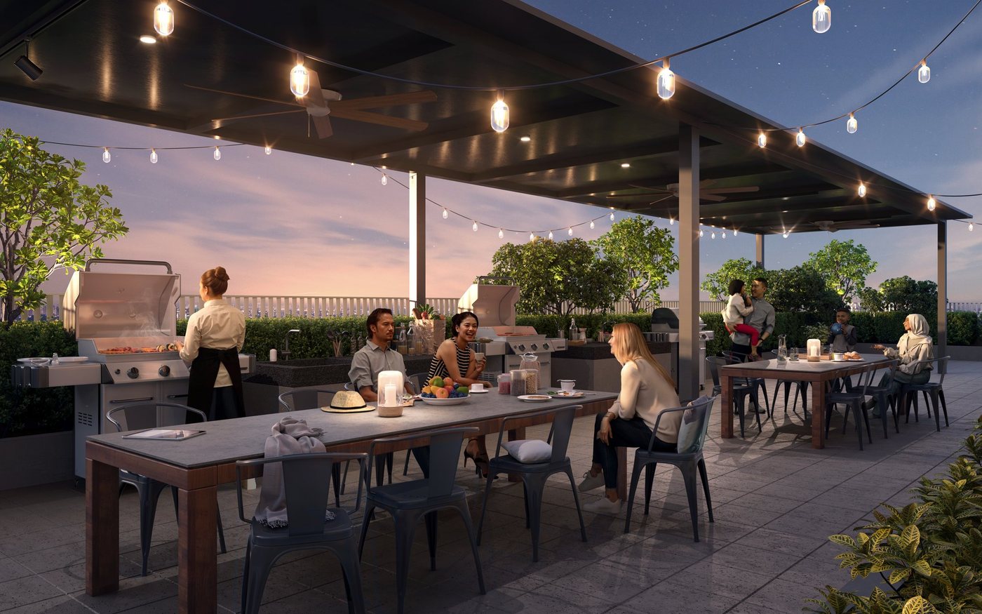 Grill Alcove on the rooftop Sky Garden at The Aldenz Damansara Perdana