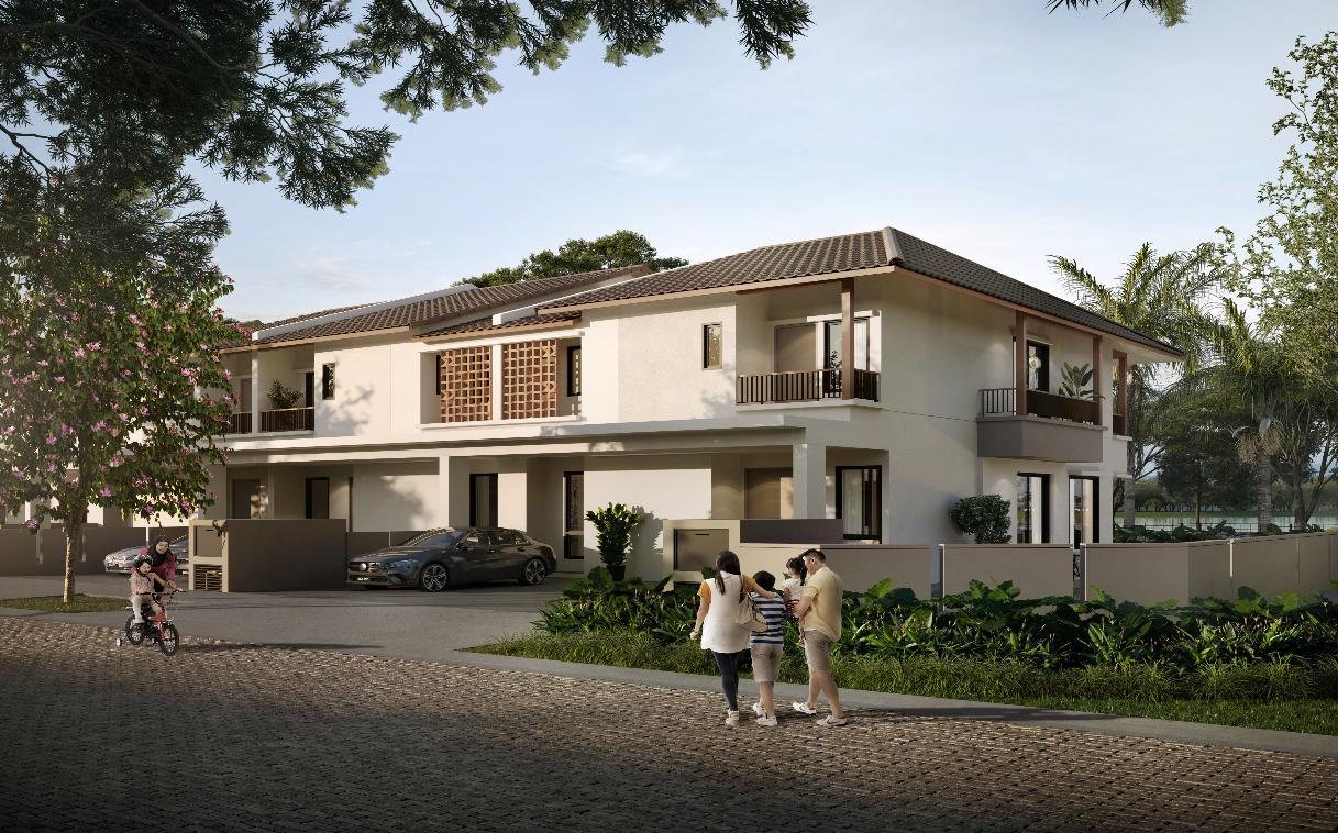 Type B 26 by 70 foot lakefront home at Avalon Cybersouth