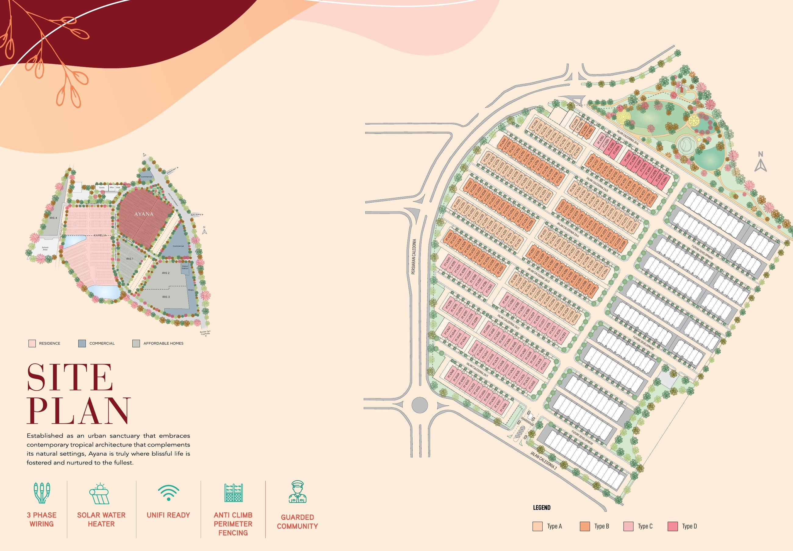 Ayana site plan at Caledonia