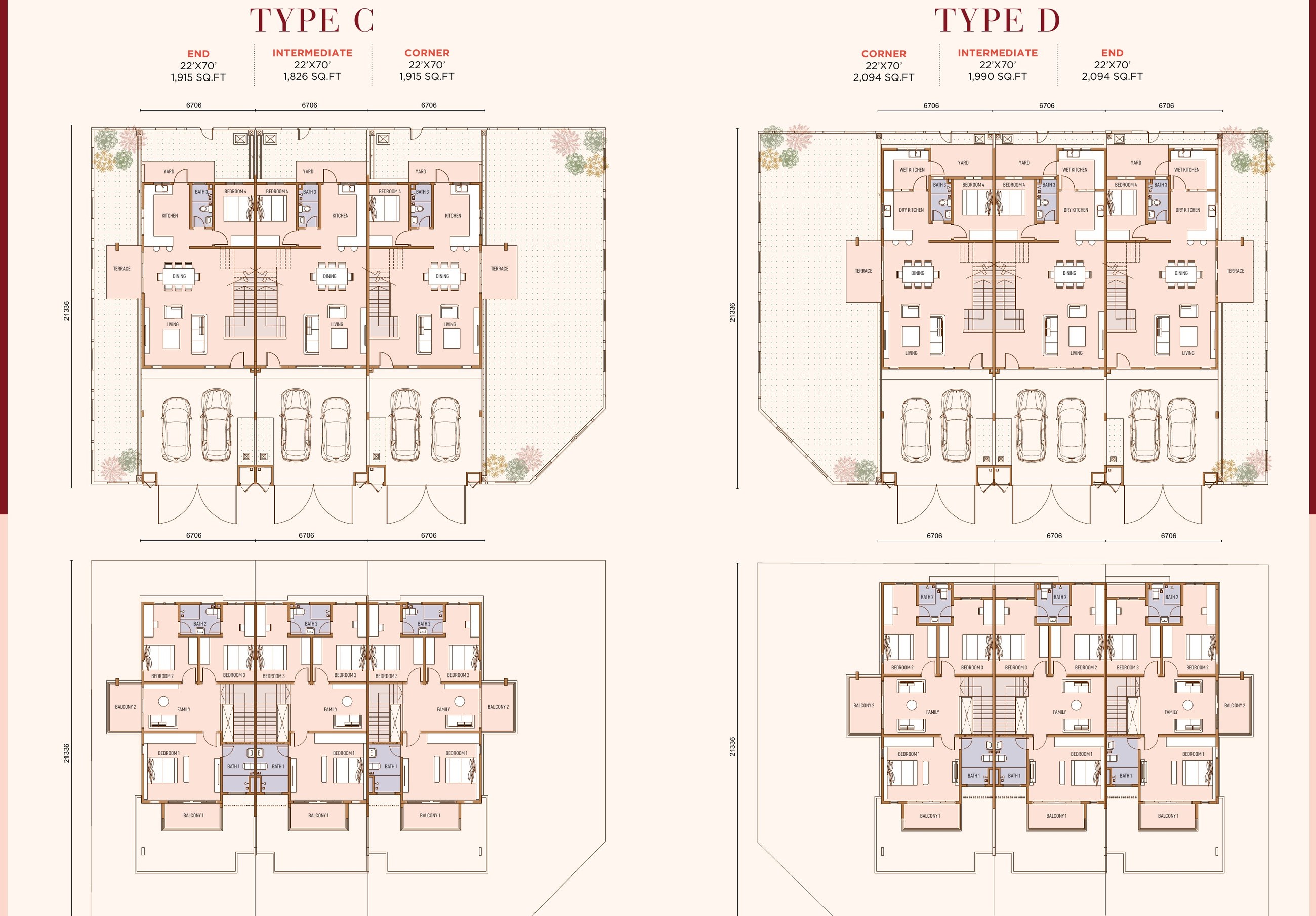 Ayana Type C and Type D floor plans