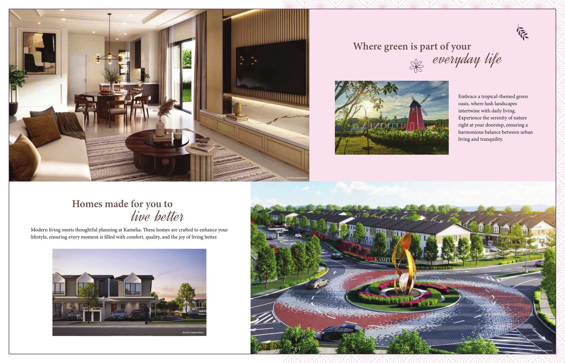 Landscaped green spaces at Caledonia, Bestari Jaya