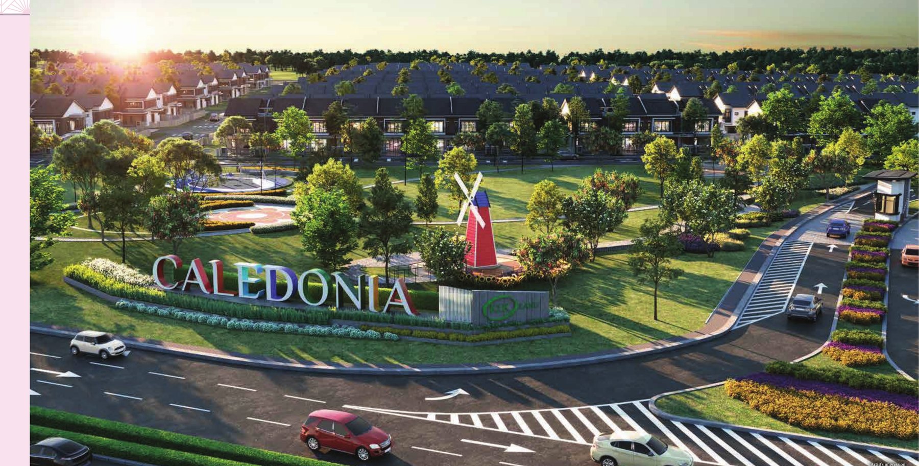 The township entrance at Caledonia, Bestari Jaya