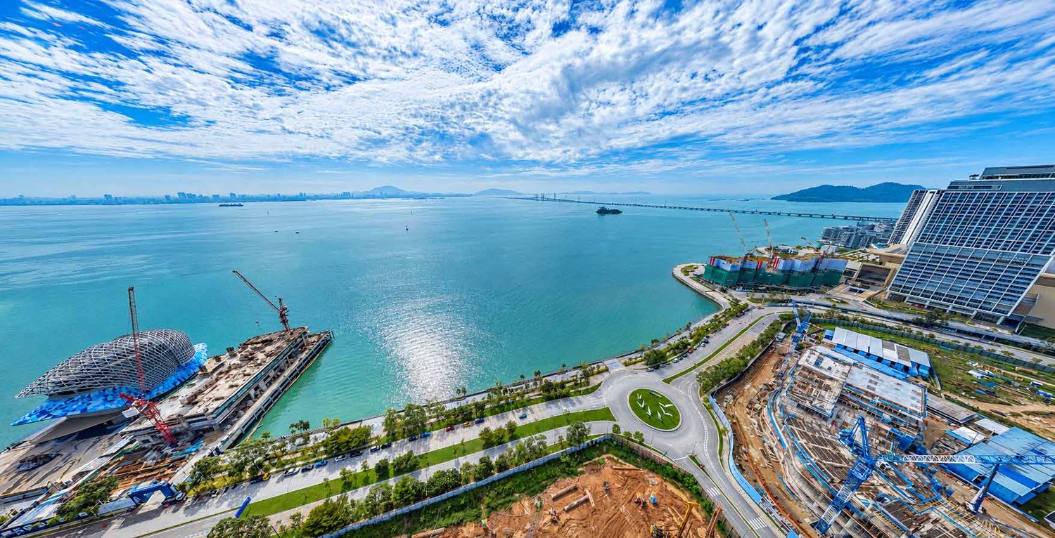 Aerial view of the Gelugor waterfront where The CapeHauz is being built