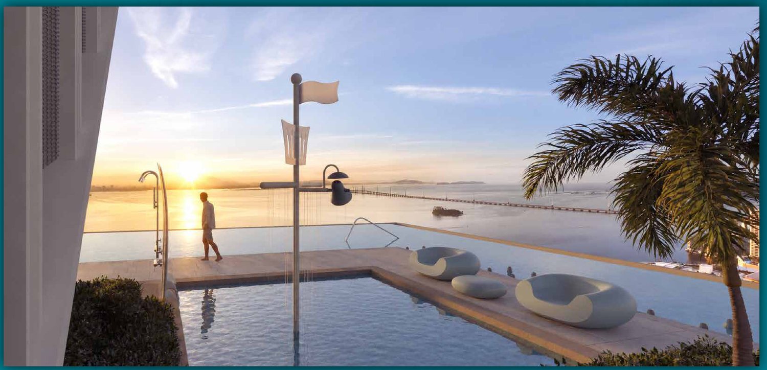 The wading pool and sky deck at The CapeHauz