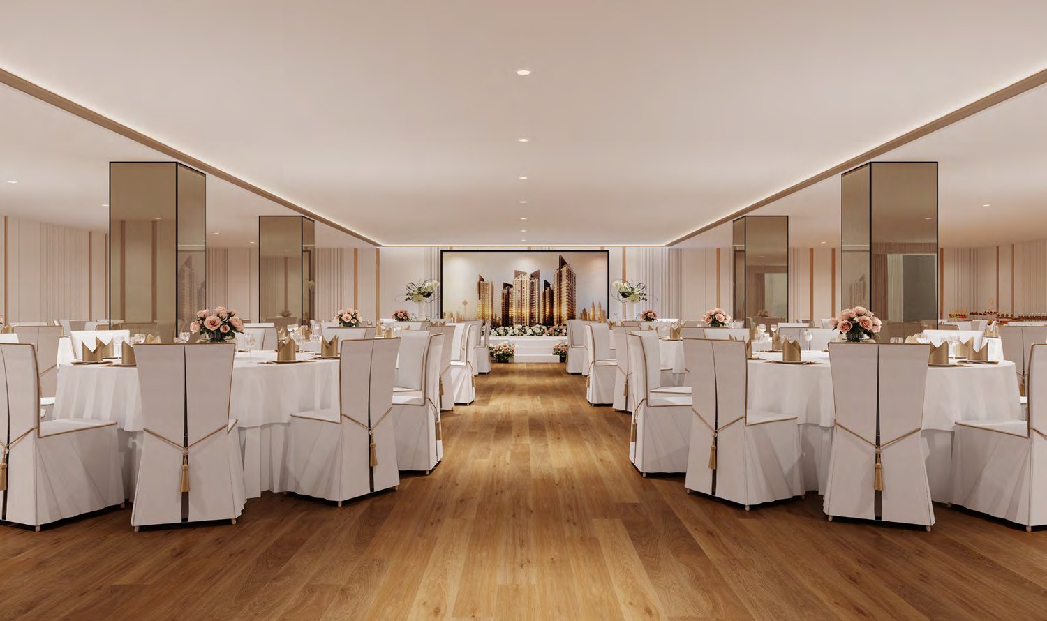 The banquet hall at Cappella Embassy