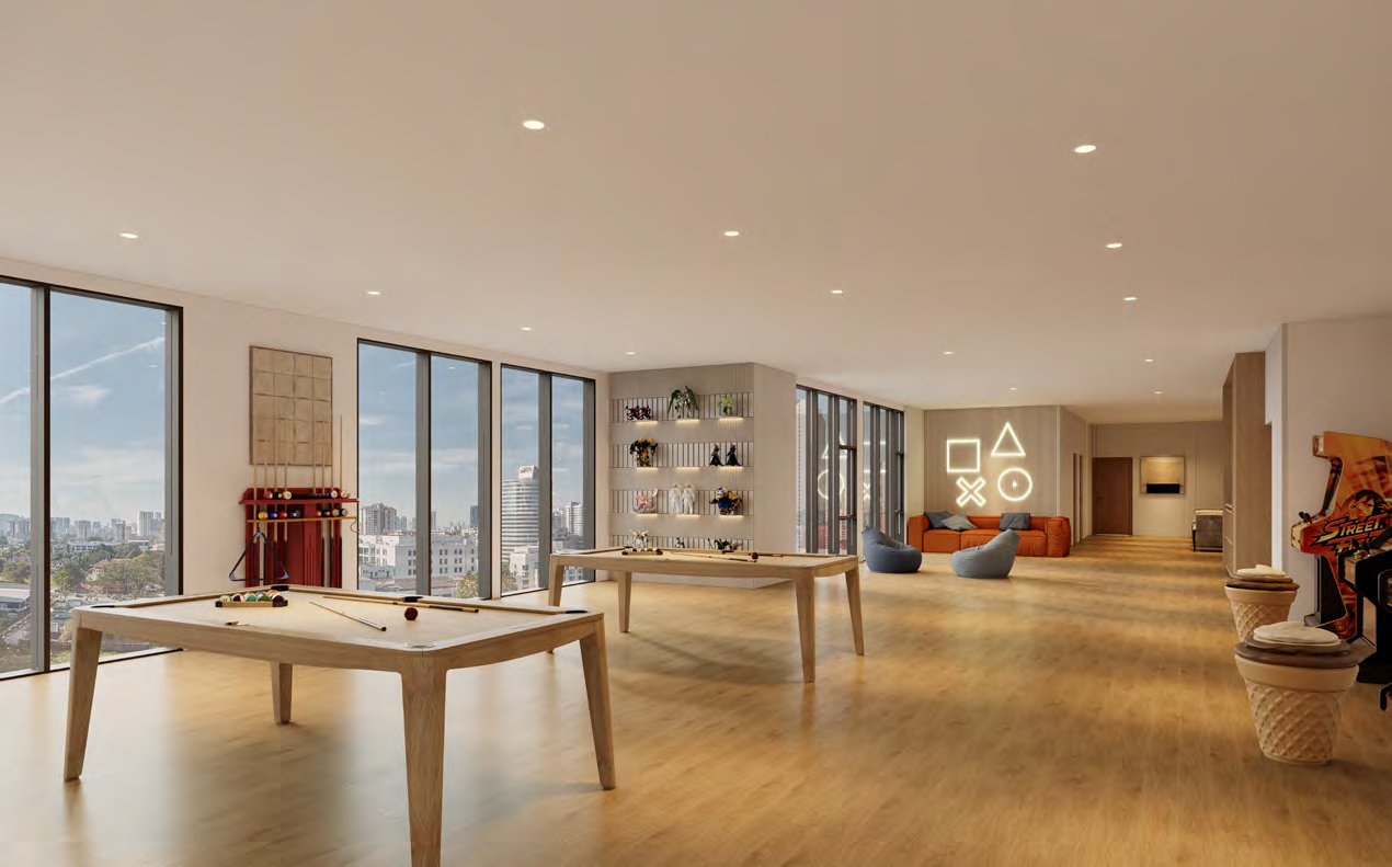 The games lounge at Cappella Embassy