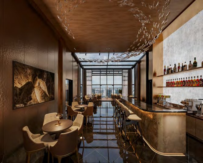 The residents&rsquo; bar and dining room at Cappella Embassy