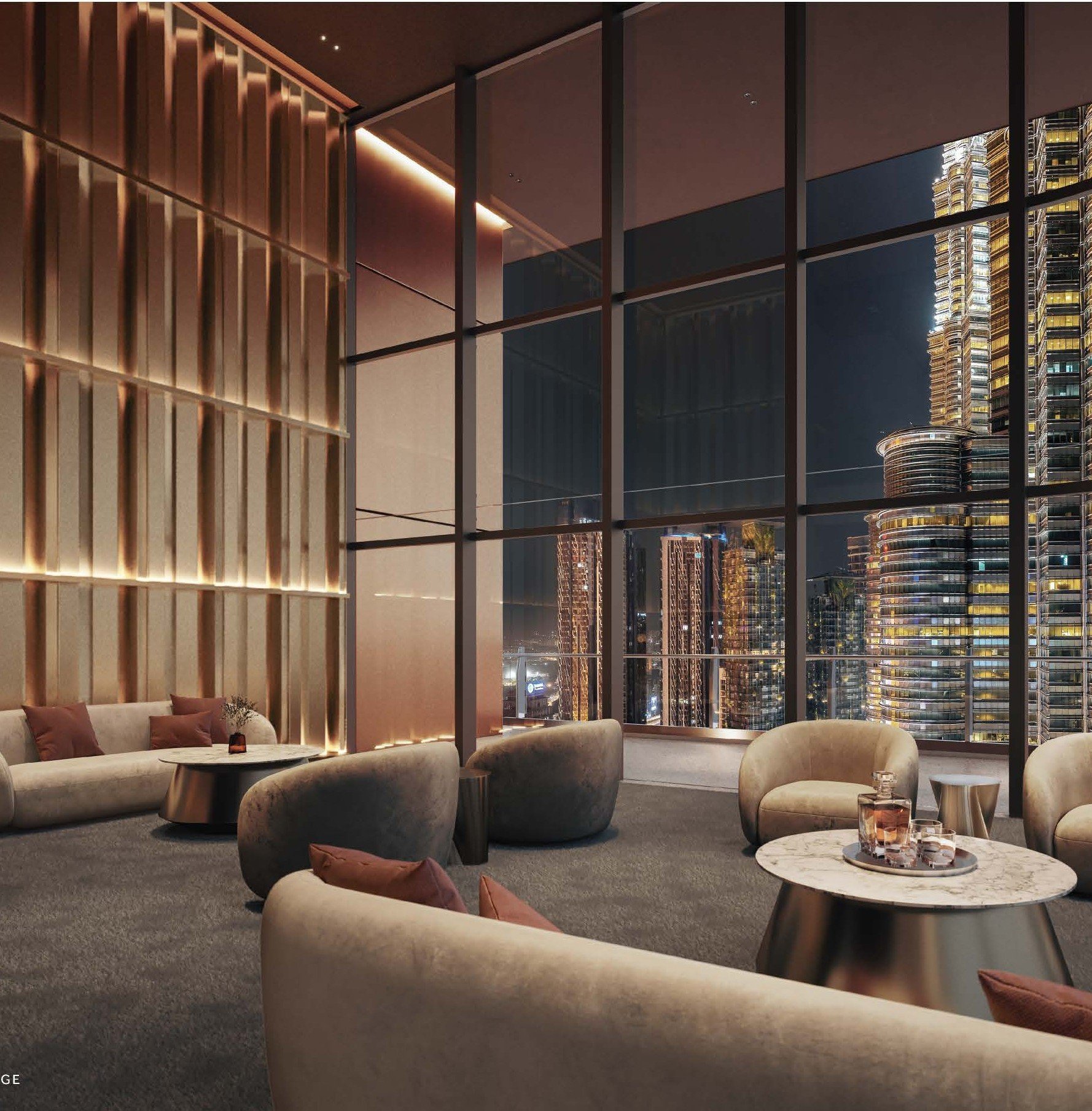 Residents' lounge at CloutHaus Residences