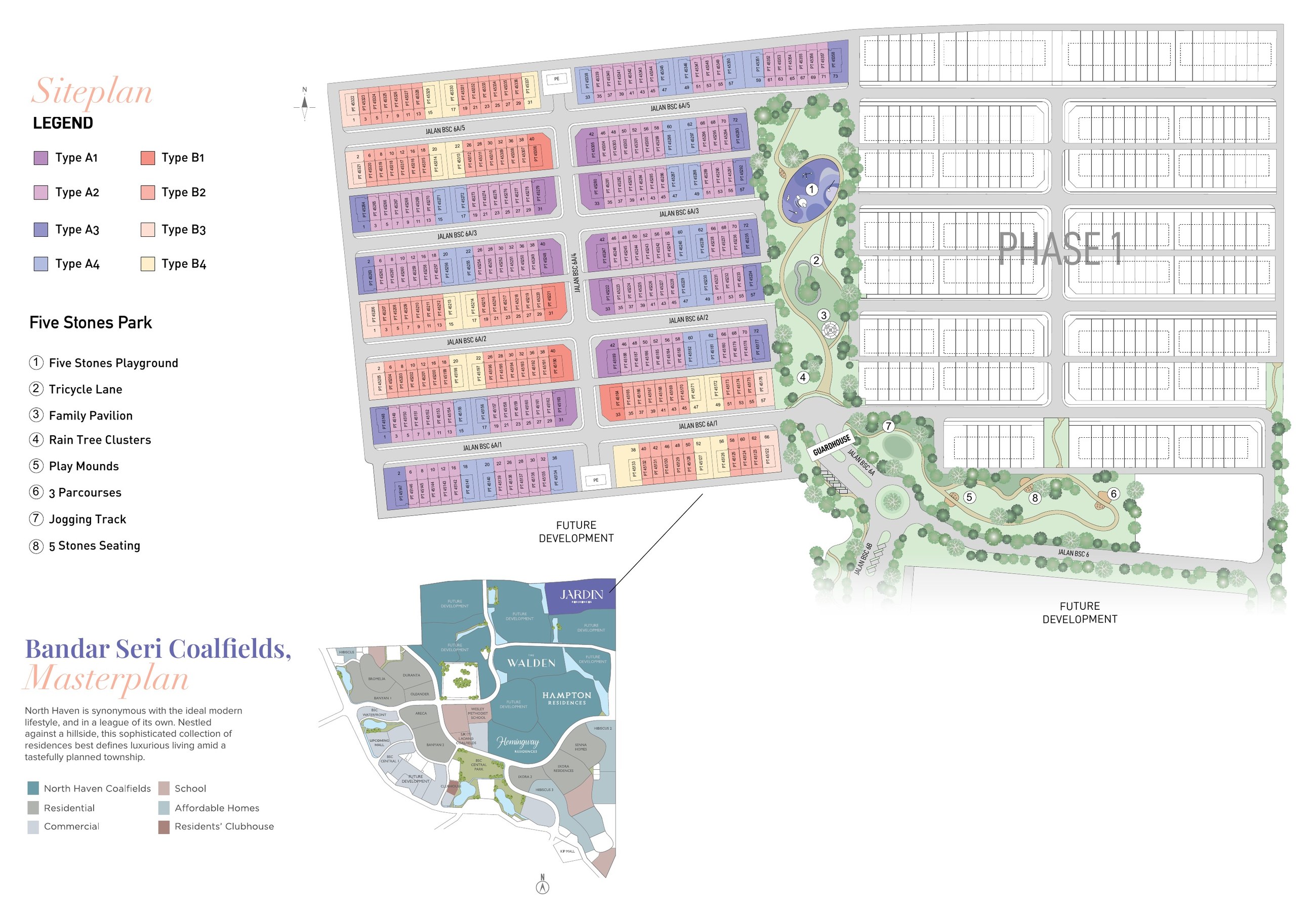 Site plan of Jardin Residences Phase 2 at Bandar Seri Coalfields