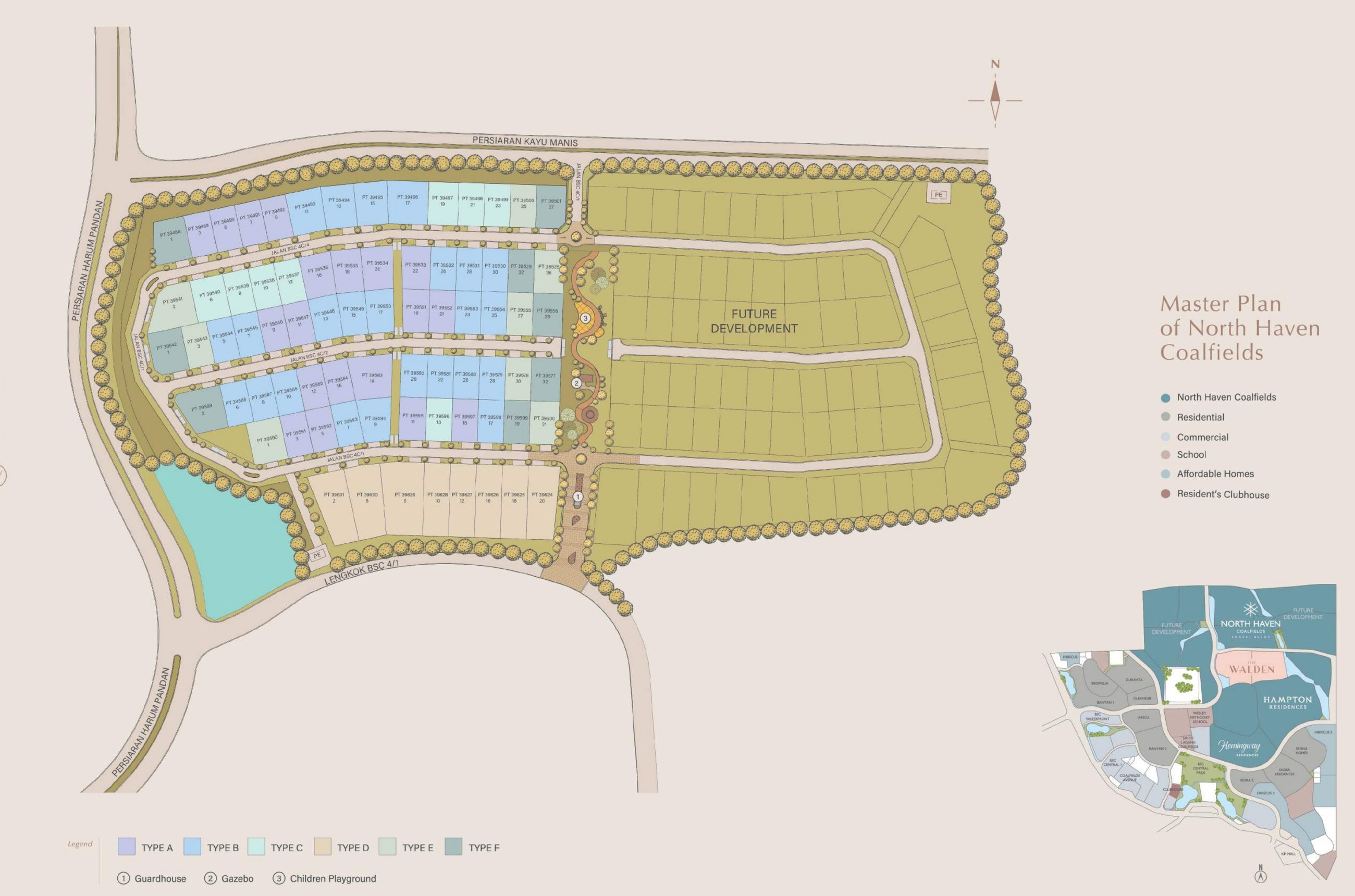 Site plan of The Walden Phase 1 at North Haven, Bandar Seri Coalfields