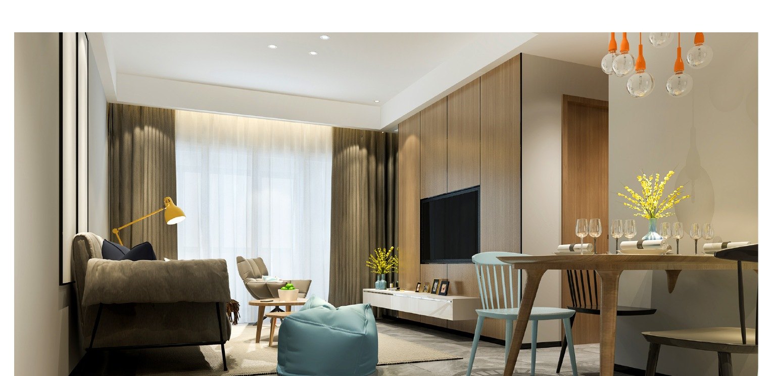 Living area in a condominium at Daya Residence