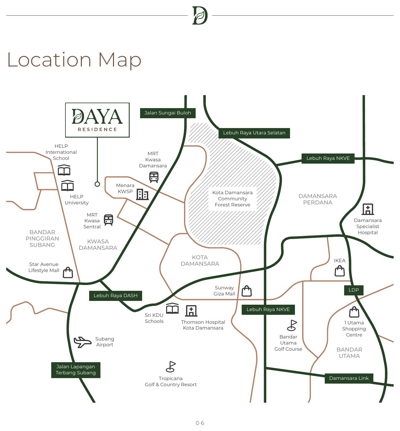Daya Residence location map at Kwasa Damansara