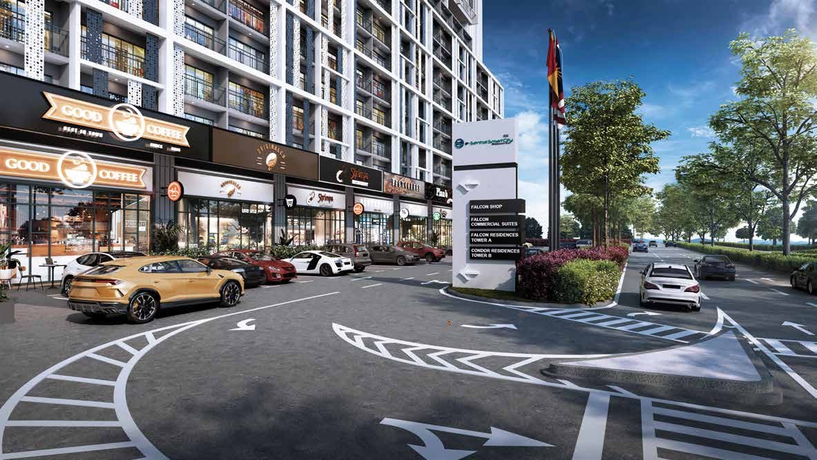 Retail shops at street level at e.Sentral SmartCity