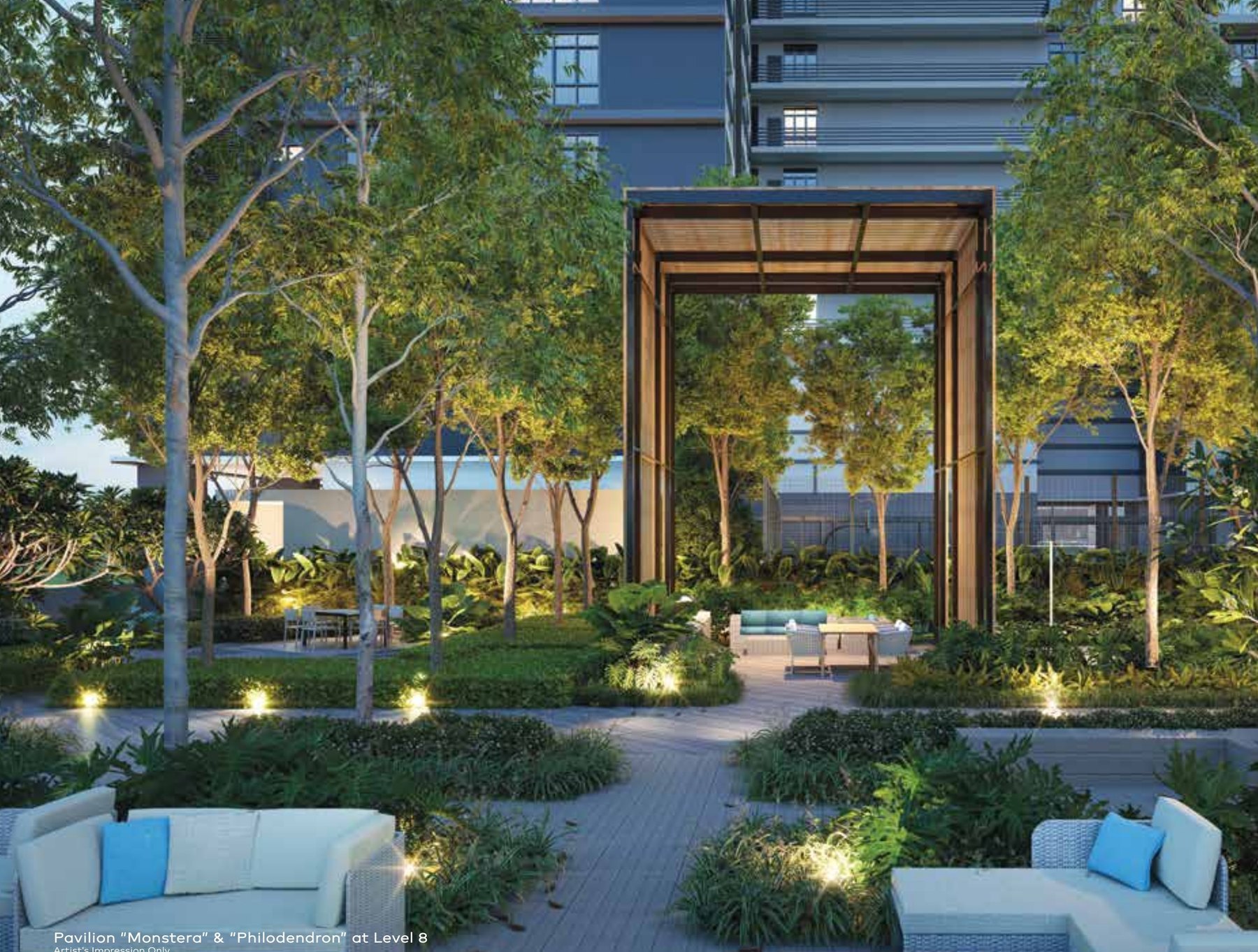 The Haven Pavilion dining and jacuzzi deck on Level 8