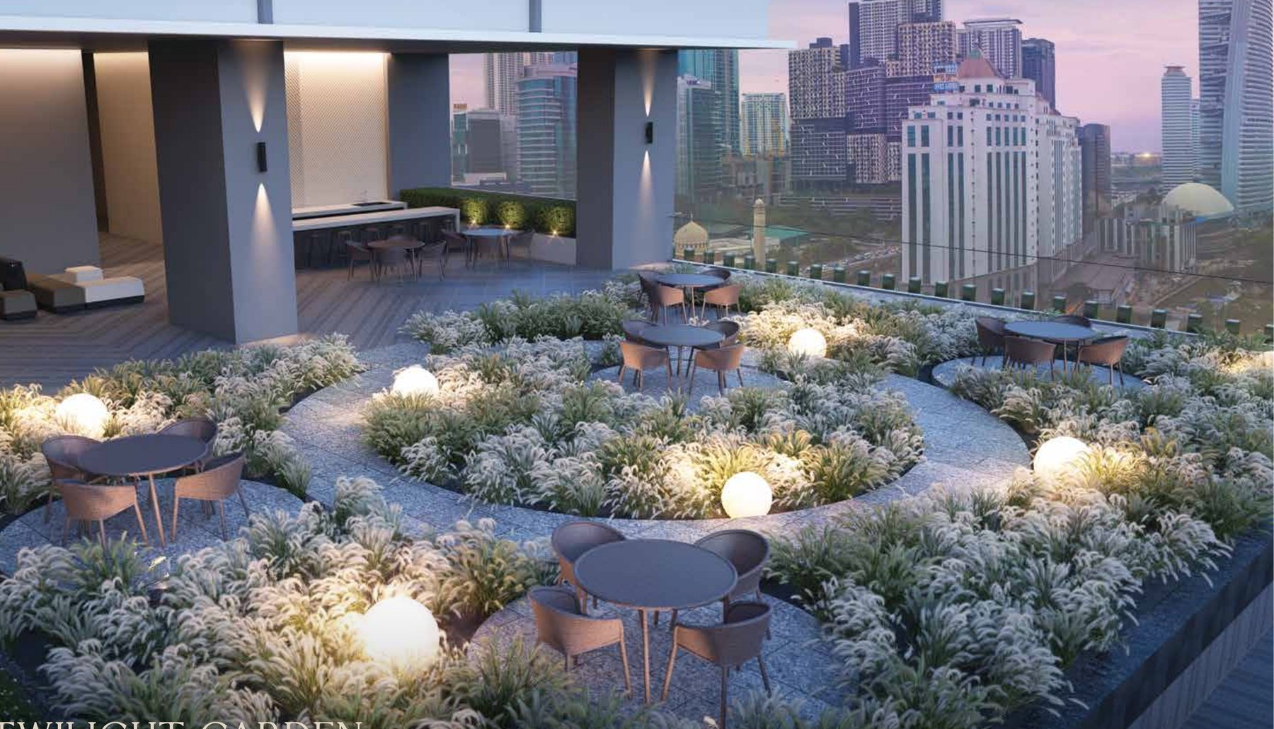 The Twilight Garden on Level 8 at Khaya Residences
