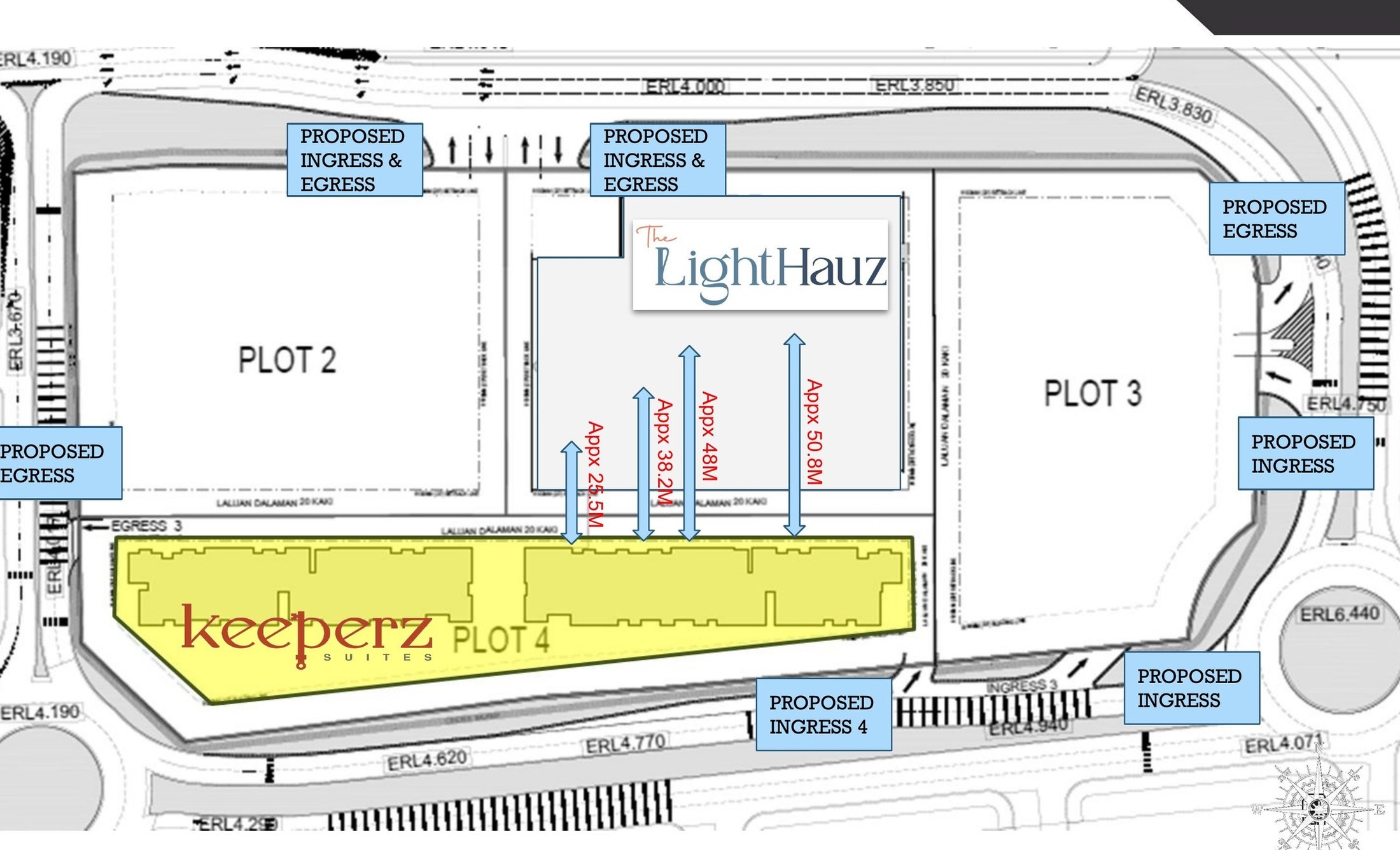 The Lighthauz site plan and access arrangement