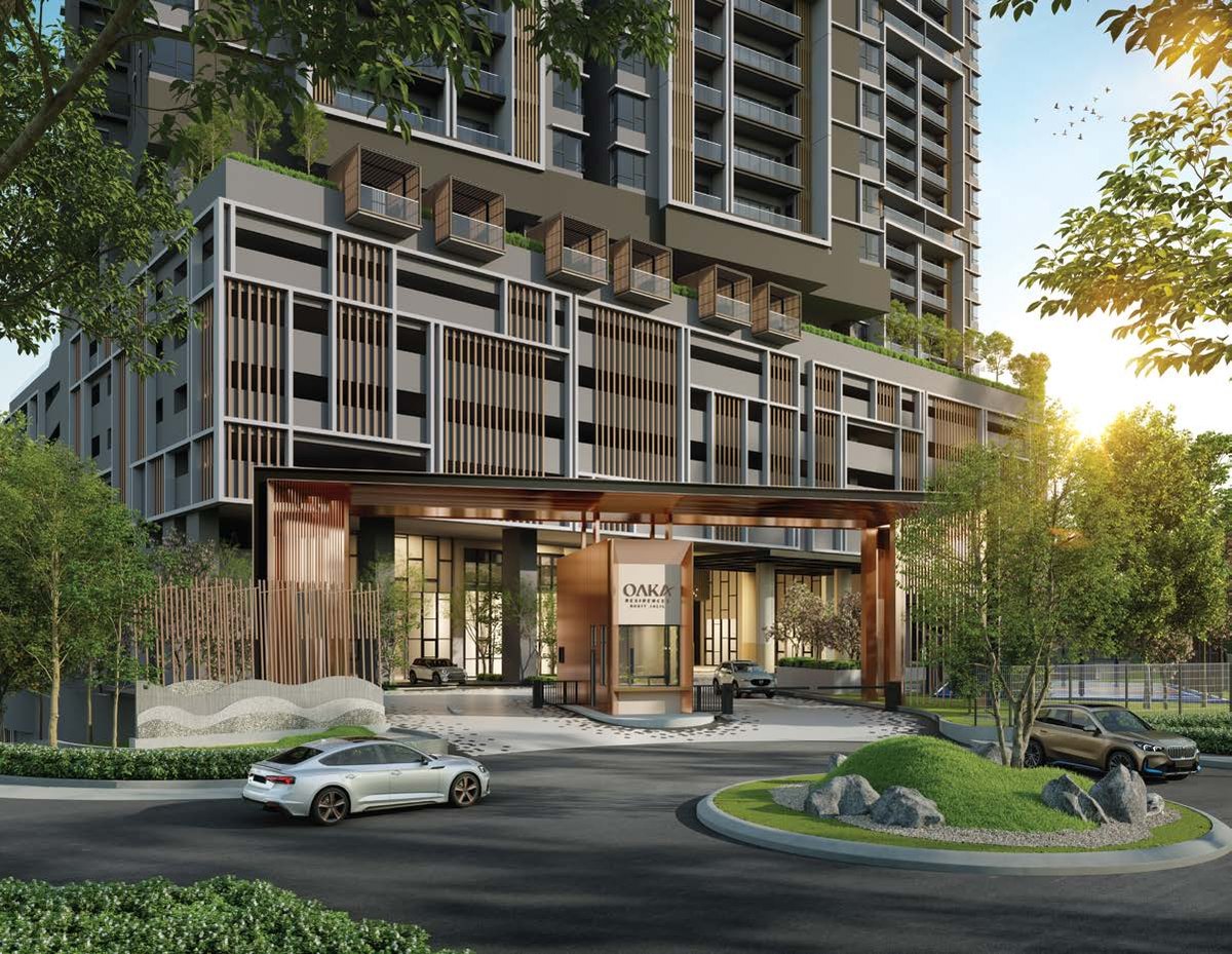 Grand entrance and drop-off at OAKA Residences Bukit Jalil