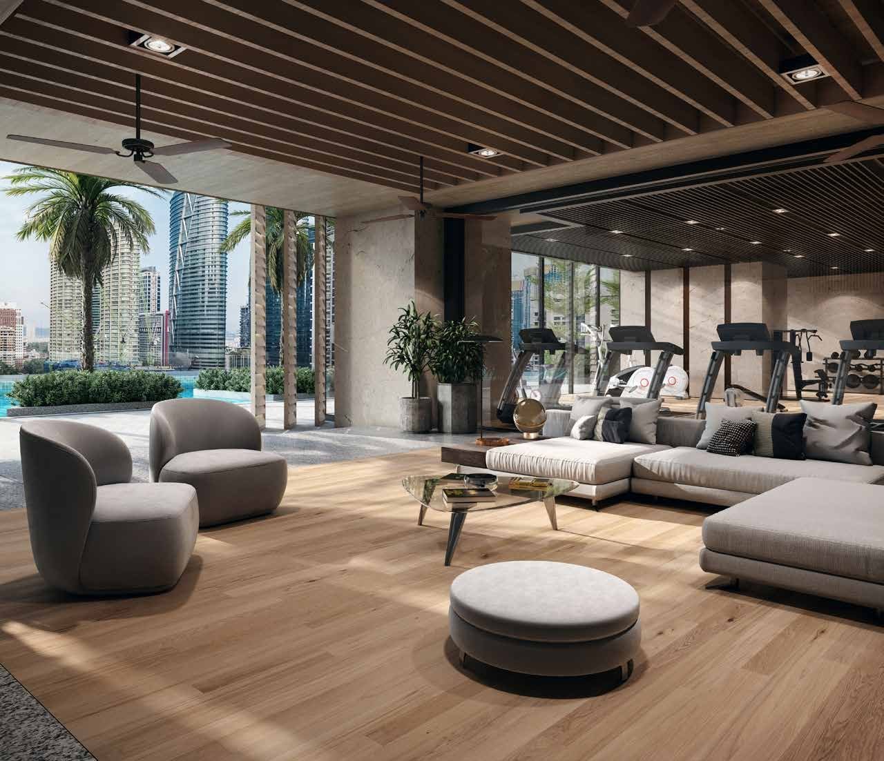 Sky lounge and gymnasium at Jewel by Oxley KLCC