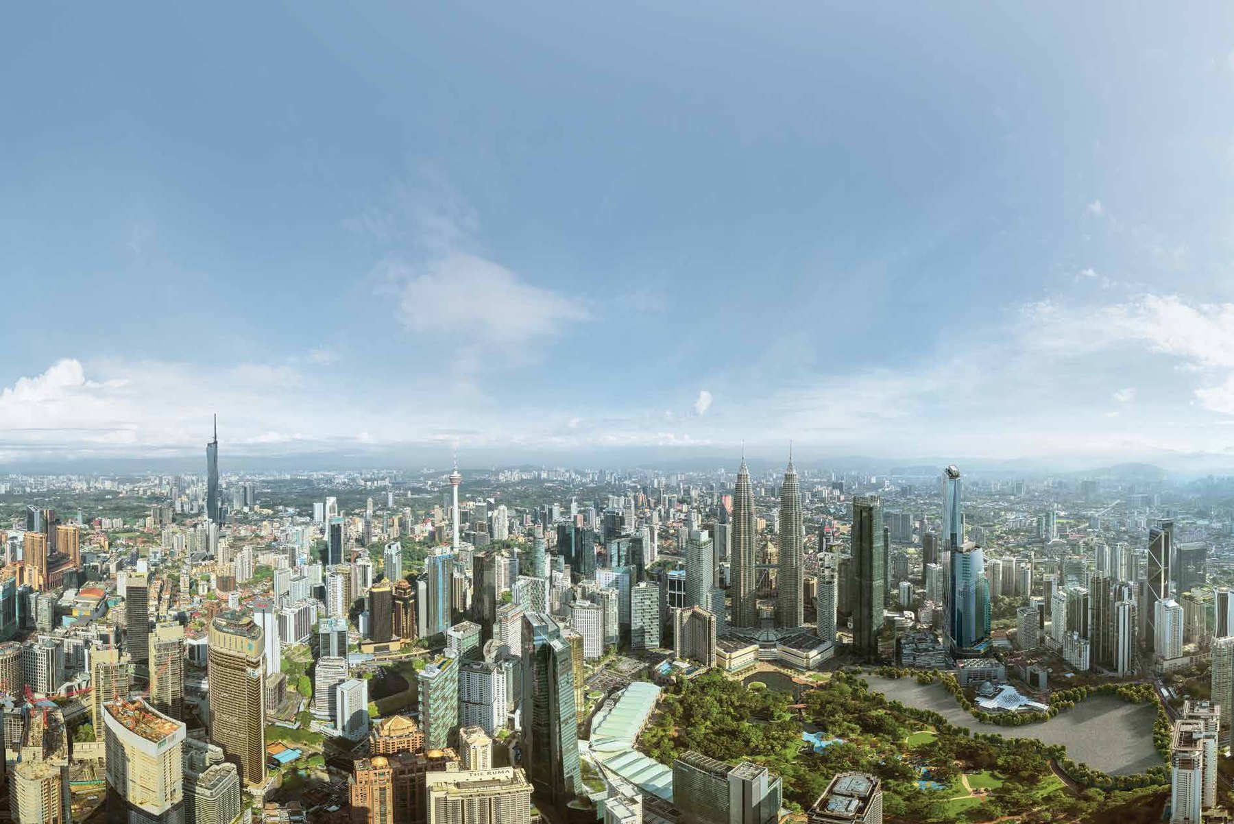Kuala Lumpur panorama from Oxley Towers KLCC