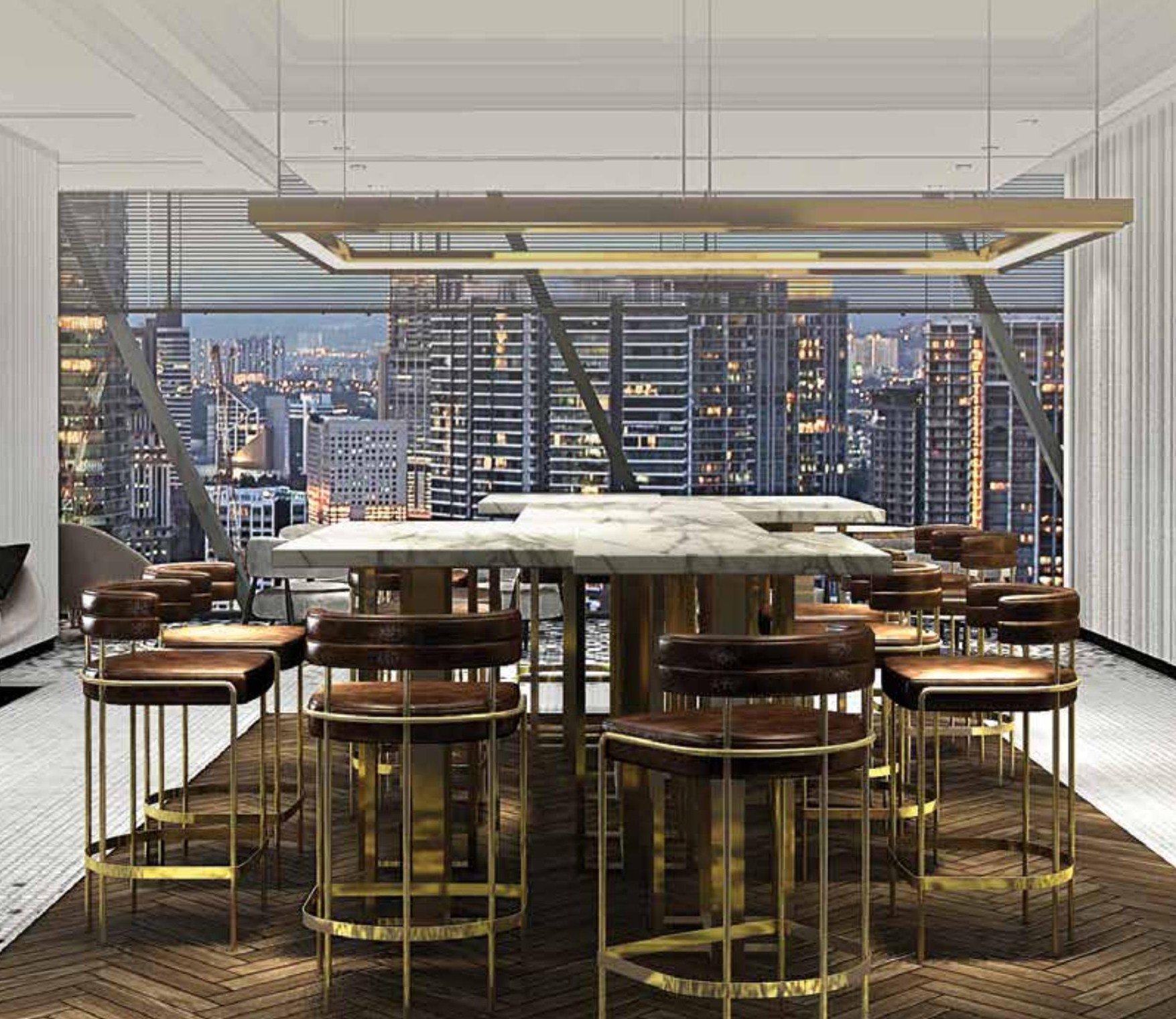 Sky bar interior at SO/ Kuala Lumpur Residences