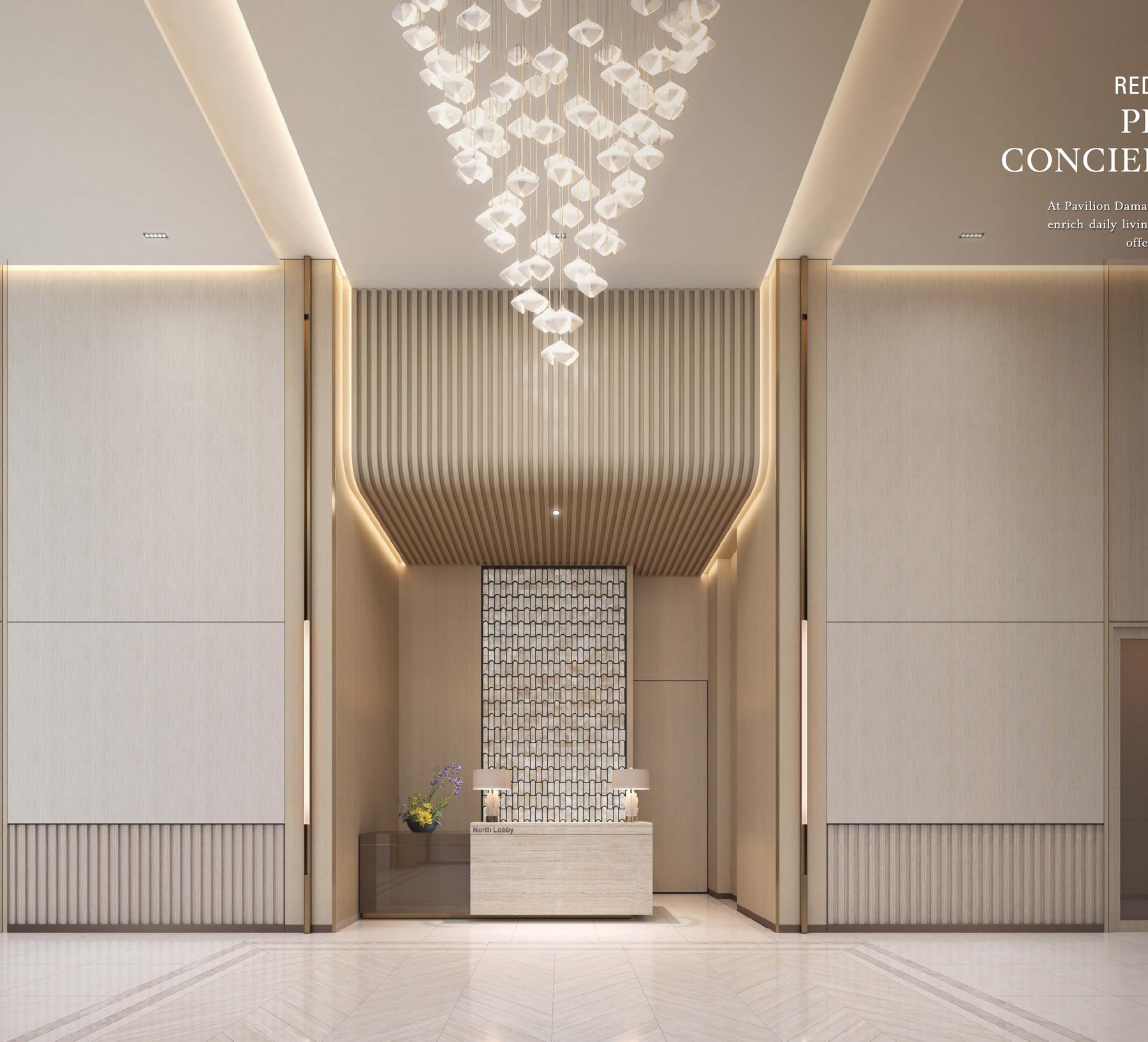 The grand residents&rsquo; lobby at Imperial Residences