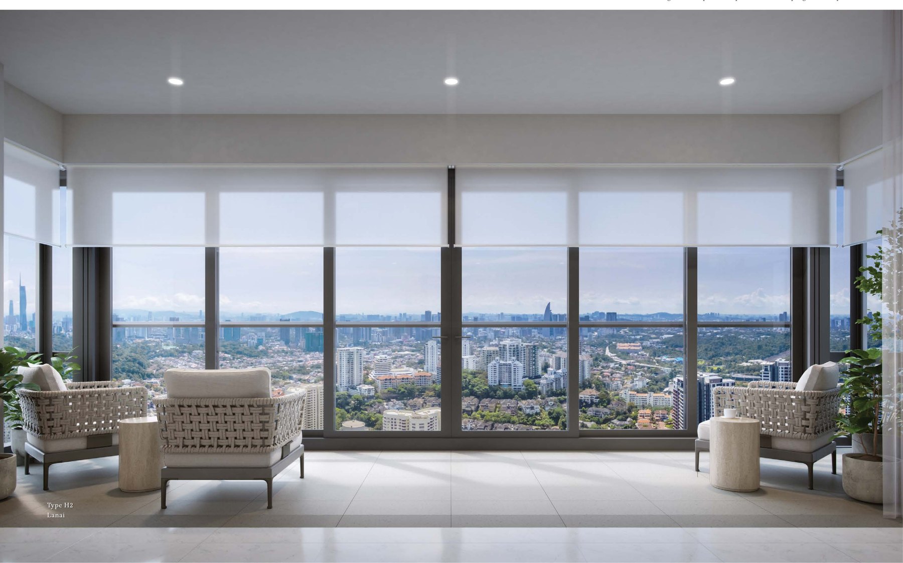 The lanai and city outlook from an Imperial Residences apartment