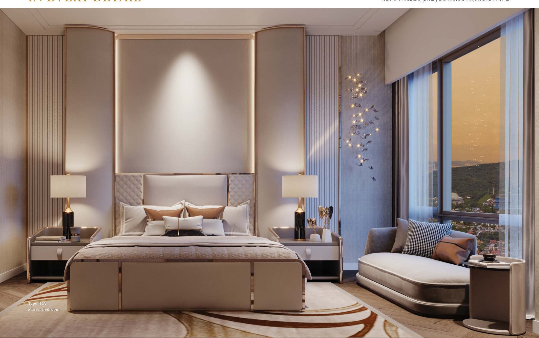 Master bedroom in an Imperial Residences apartment