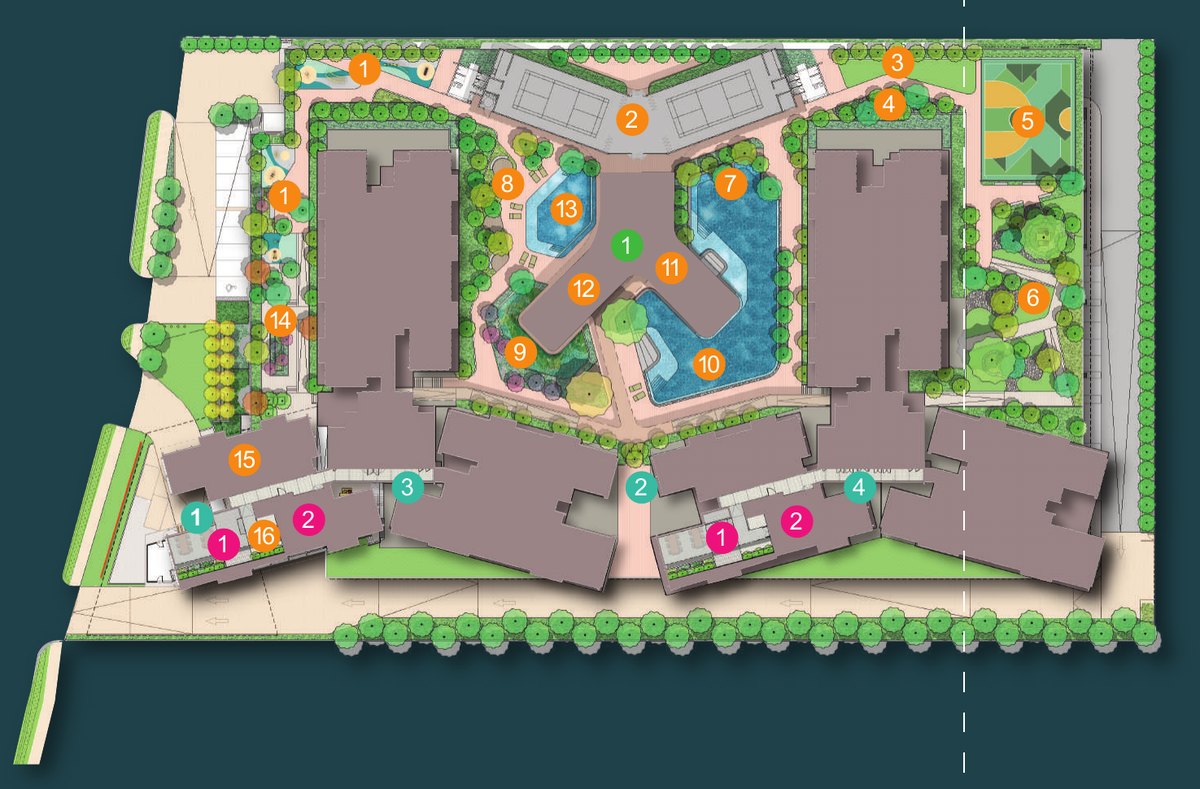 The Queenswoodz Bukit Jalil facilities site plan showing the Level 8 podium deck layout