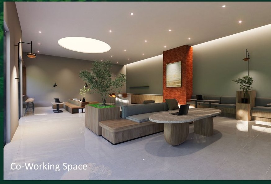 The co-working space at Rainfora Residences