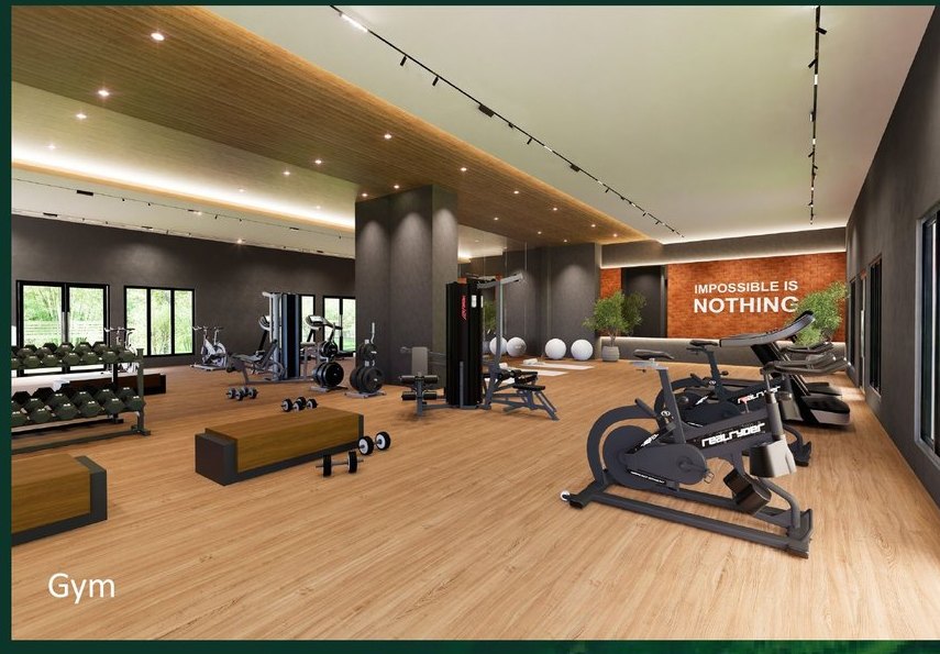 The gymnasium at Rainfora Residences
