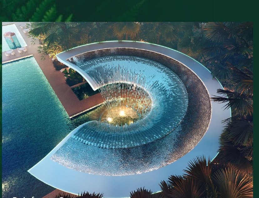 The infinity pool and 25-metre lap lane on Level 9