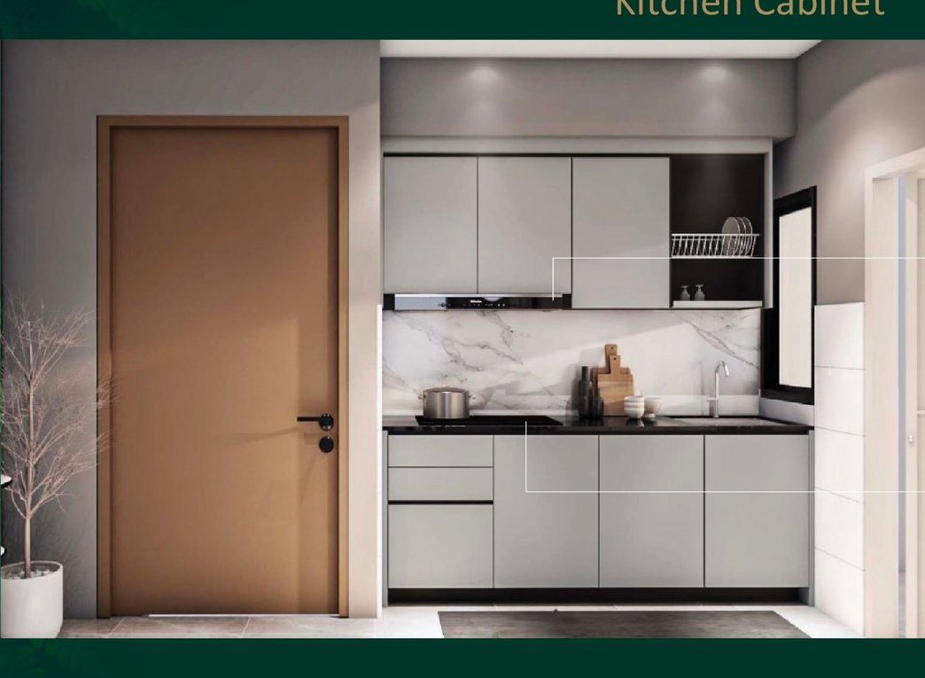 The fitted kitchen cabinet supplied with every unit