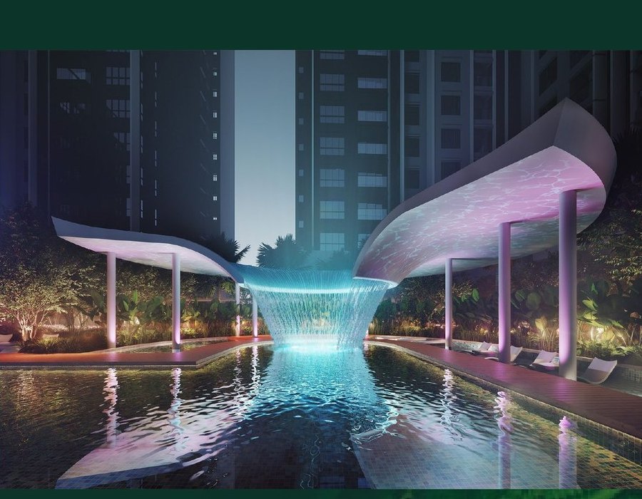 The waterfall jacuzzi beneath the Rainforest Canopy