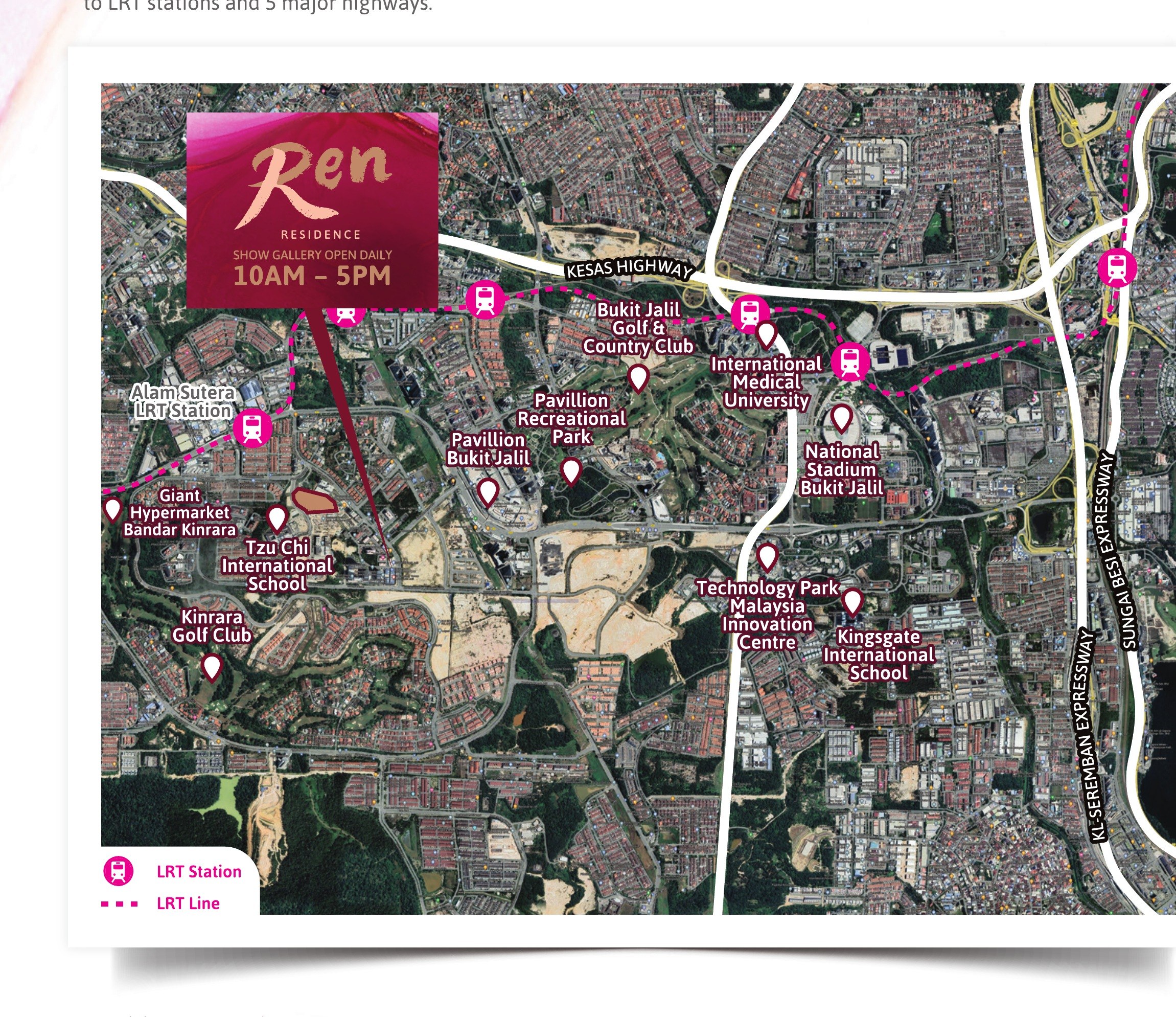Ren Residence location within Bukit Jalil