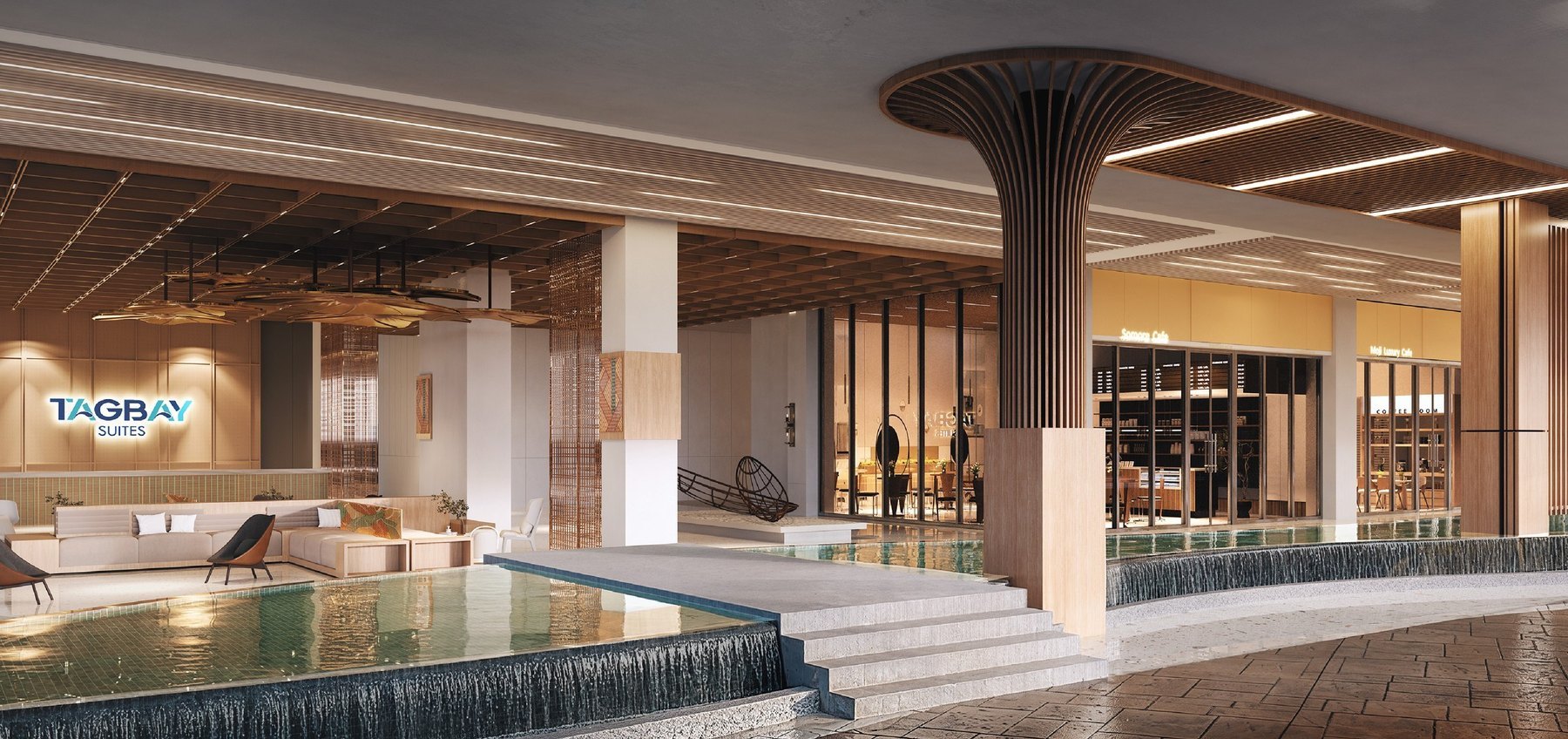 Drop off and grand lobby at Tagbay Suites