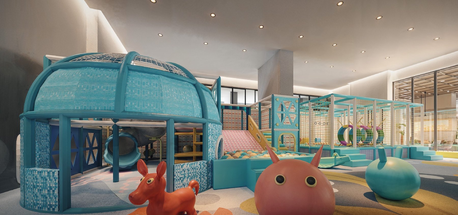 Indoor kid’s play zone at Tagbay Suites