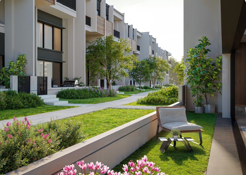 Three-storey Parkhome street and private garden at Zenia ParkCity Damansara